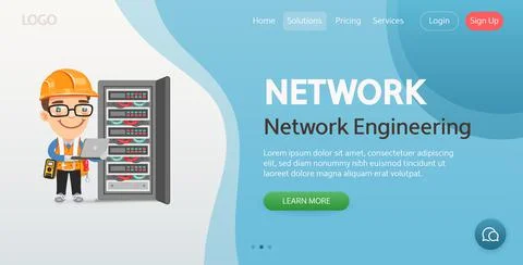 Network Website Template Stock Illustration