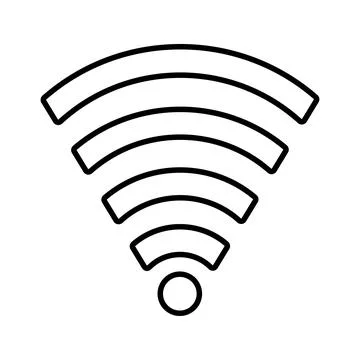 Network, Wi-Fi line icon. Outline vector. Stock Illustration