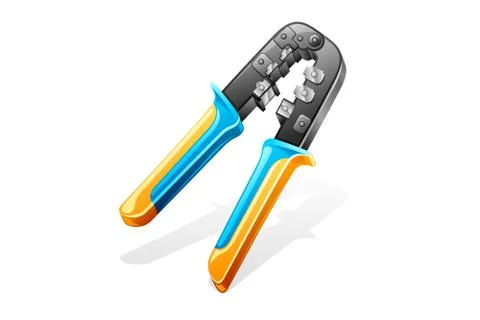 Network wire crimper Stock Illustration