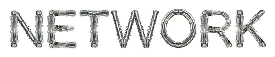 Network, word concept technically Stock Illustration