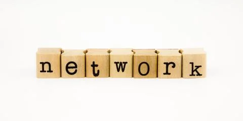 Network wording isolate on white background Stock Photos