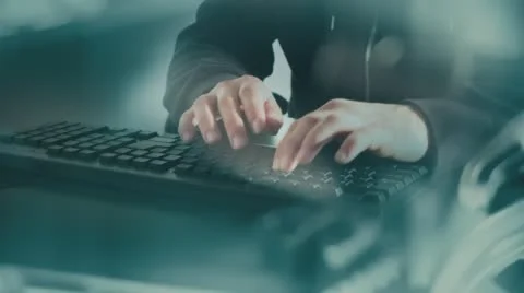 Network work, man coding Stock Footage 64808321