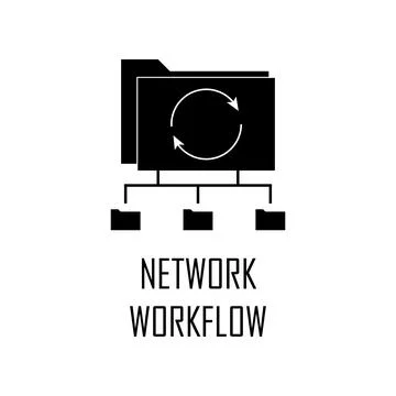 Network workflow icon. Element of Web Development for mobile concept and web Stock Illustration