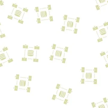 Network working digital processing glyph seamless pattern 스톡 일러스트