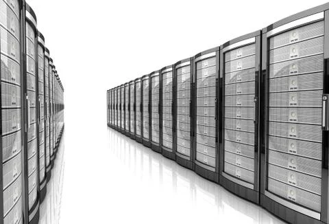 Network workstation server 3d illustration イラスト素材