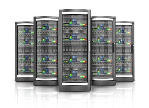 Network workstation servers 3d illustration イラスト素材