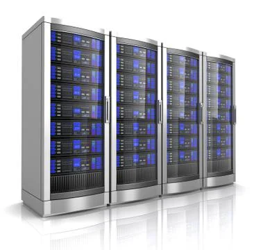 Network workstation servers 3d illustration イラスト素材