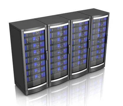 Network workstation servers 3d illustration イラスト素材