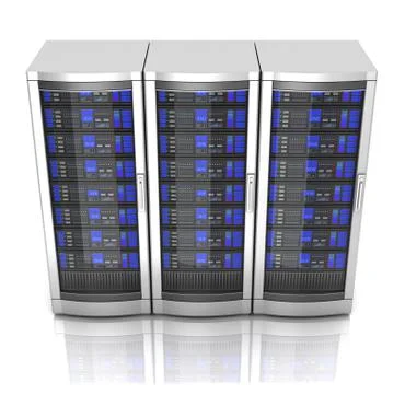 Network workstation servers 3d illustration 스톡 일러스트