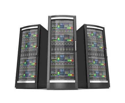 Network workstation servers 3d illustration イラスト素材