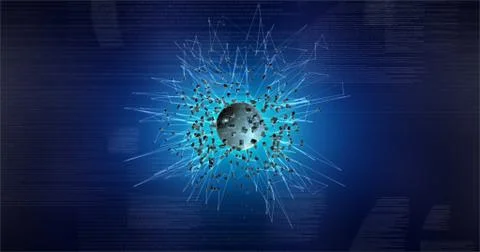 Network world Blue Stock Illustration