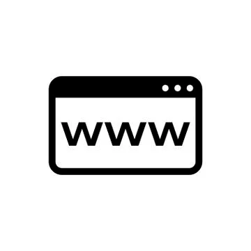 Network www icon. Internet http address symbol. 库存插图