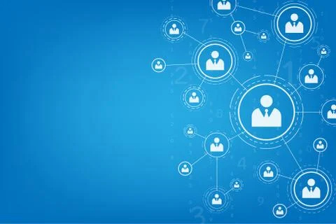 Networked communications systems are interconnected. Stock Illustration