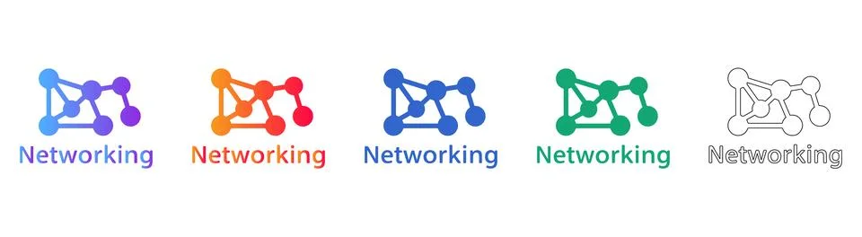 Networking and Connectivity Nodes for Digital Communication Illustrazione stock