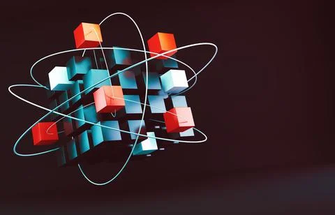 Networking and internet concept.3d  Illustration Stock Illustration