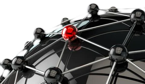 Networking and partner concept.3d illustration Ilustração Stock