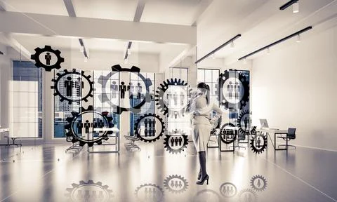 Networking and social communication concept as effective point f Stock Photos