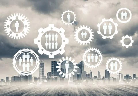 Networking and social communication as means for effective busin Foto stock