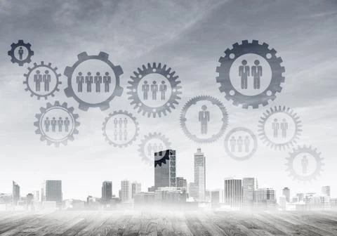 Networking and social communication as means for effective busin Foto stock
