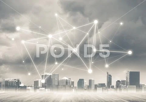 Networking and social communication as means for effective busin Stock Photos