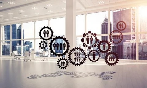 Networking and wireless connection as concept for effective mode Stock Illustration