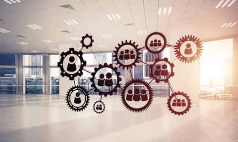 Networking and wireless connection as concept for effective mode Stock Illustration