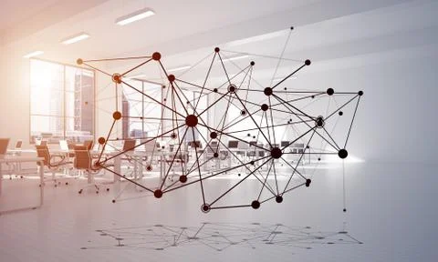 Networking and wireless connection as concept for effective modern business Stock Illustration