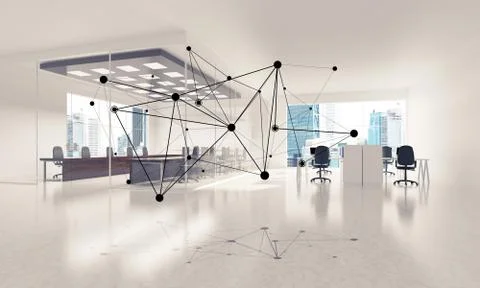 Networking and wireless connection as concept for effective mode Stock Illustration