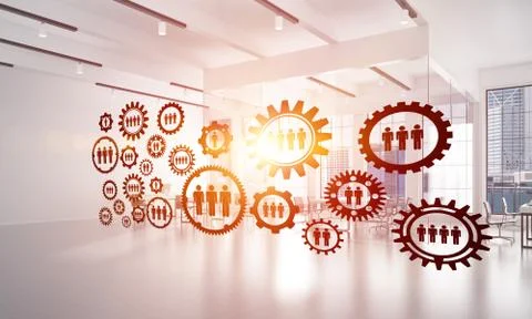 Networking and wireless connection as concept for effective modern business Stock Illustration