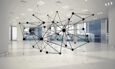 Networking and wireless connection as concept for effective mode Stock Illustration