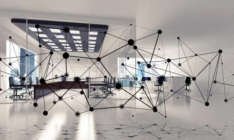 Networking and wireless connection as concept for effective mode Stock Illustration