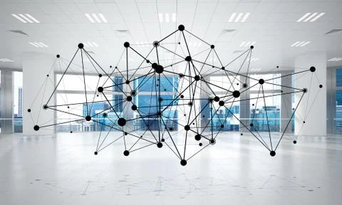 Networking and wireless connection as concept for effective modern business Stock Illustration