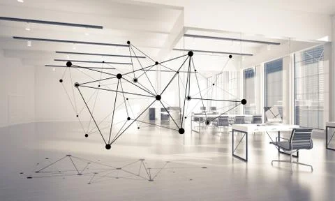 Networking and wireless connection as concept for effective mode Stock Illustration