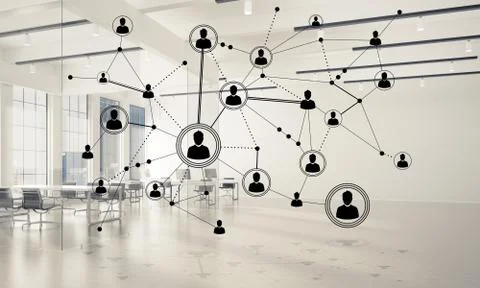 Networking and wireless connection as concept for effective mode Stock Illustration