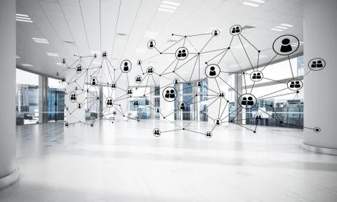 Networking and wireless connection as concept for effective mode Stock Illustration