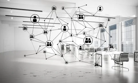 Networking and wireless connection as concept for effective mode Stock Illustration