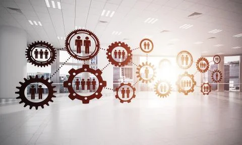 Networking and wireless connection as concept for effective mode Stock Illustration