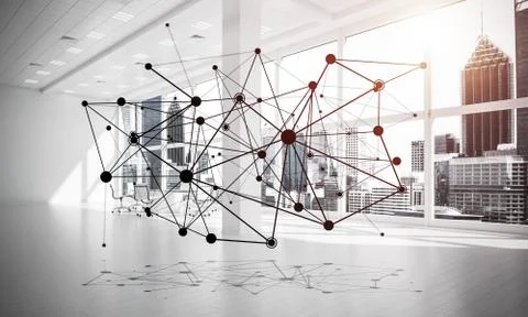 Networking and wireless connection as concept for effective mode Stock Illustration