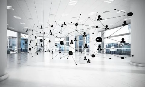 Networking and wireless connection as concept for effective mode Stock Illustration