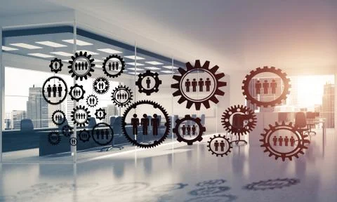 Networking and wireless connection as concept for effective mode Stock Illustration