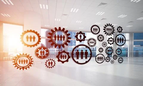 Networking and wireless connection as concept for effective modern business Stock Illustration