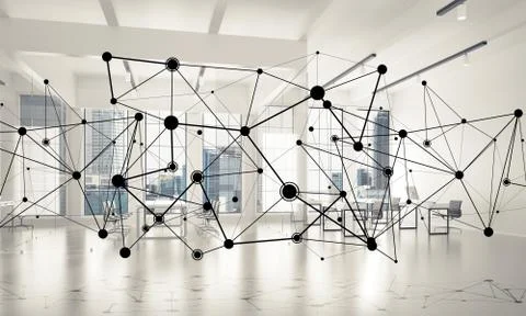 Networking and wireless connection as concept for effective mode Stock Illustration