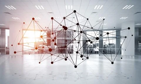 Networking and wireless connection as concept for effective modern business Stock Illustration
