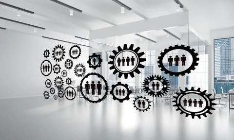 Networking and wireless connection as concept for effective modern business Stock Illustration