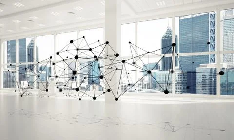 Networking and wireless connection as concept for effective mode Stock Illustration