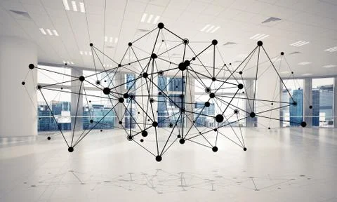 Networking and wireless connection as concept for effective mode Stock Illustration