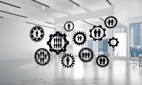 Networking and wireless connection as concept for effective modern business Stock Illustration
