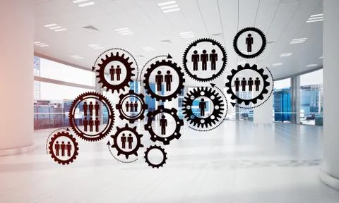 Networking and wireless connection as concept for effective modern business Stock Illustration