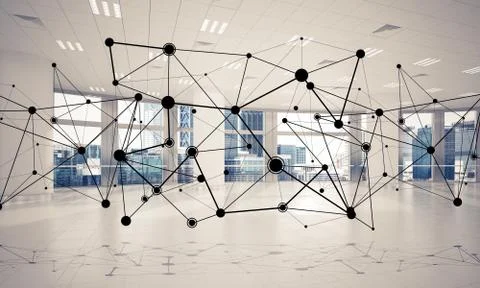 Networking and wireless connection as concept for effective mode Stock Illustration