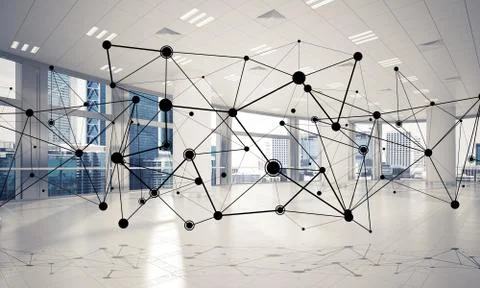 Networking and wireless connection as concept for effective mode Stock Illustration